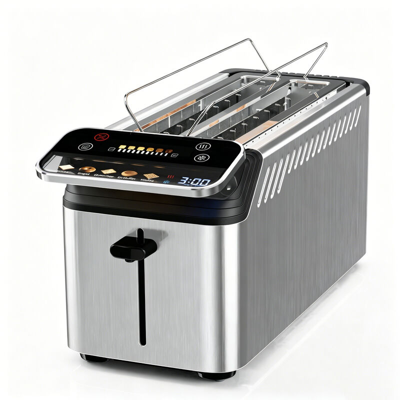 WHALLULTRA 4 Slice Long Slot Toaster, Touch Screen with Projection Display,1.5" Wide Slots, 5 Bread Types & 11 Shade Settings image number 0