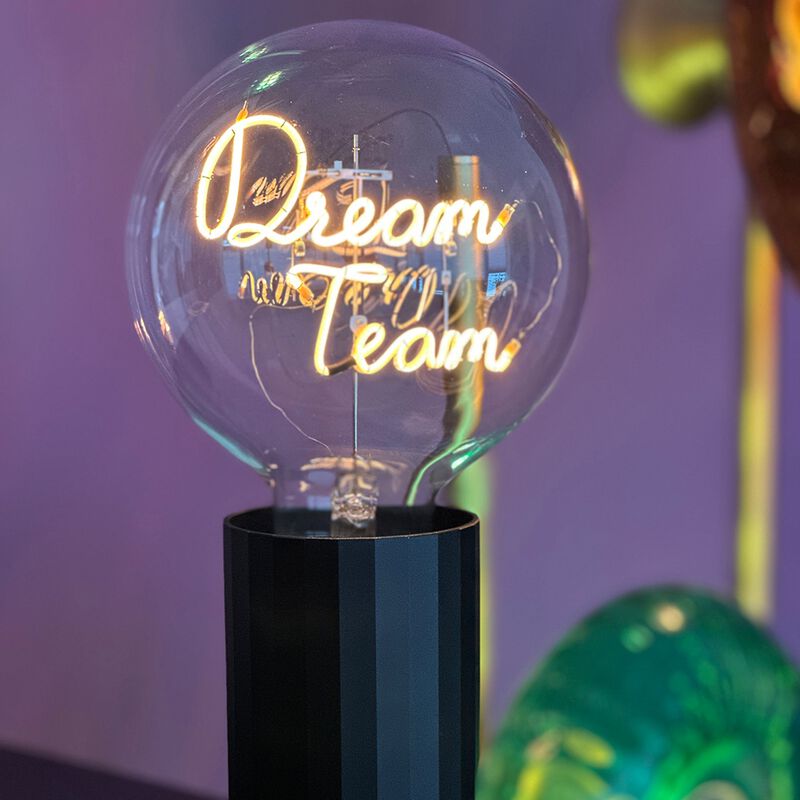 Bulb DREAM TEAM Amber with Base Table Lamp PORTABLE Rose Gold image number 2