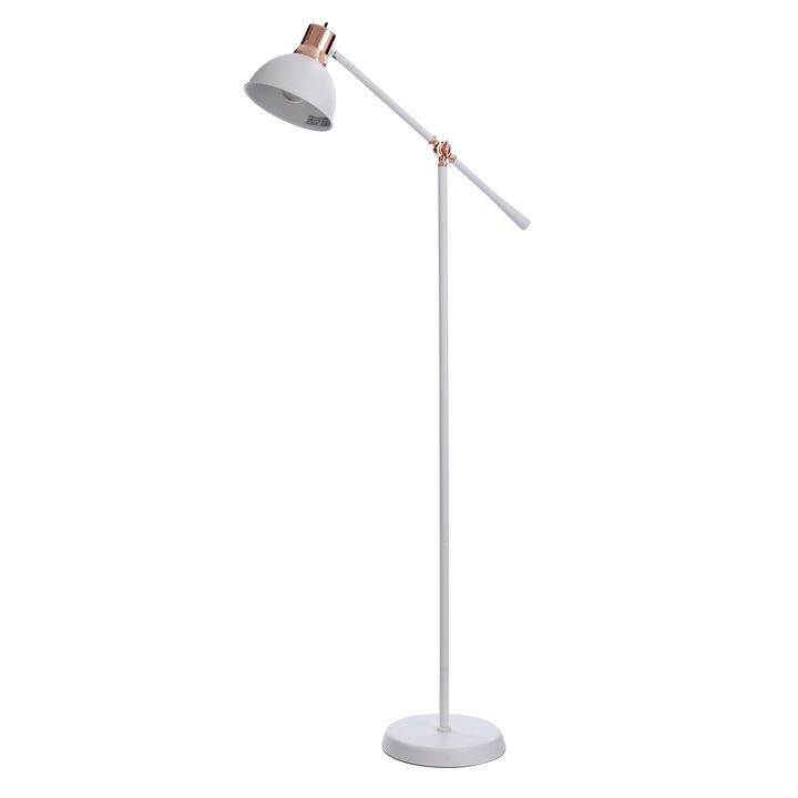 Copper & White Floor Lamp