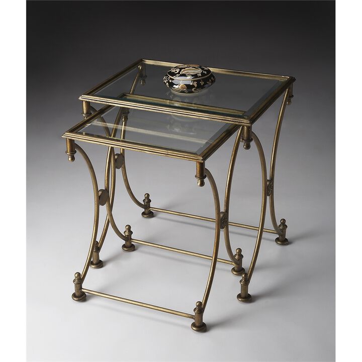 Antique Gold Nesting Tables, Belen Kox
