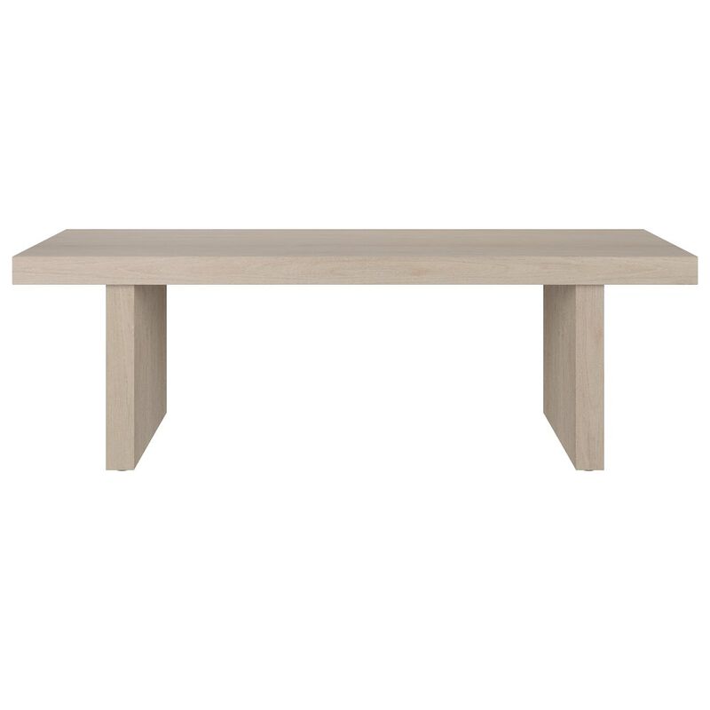 Hudson&Canal Soren 48 Wide Rectangular Coffee Table in Alder White