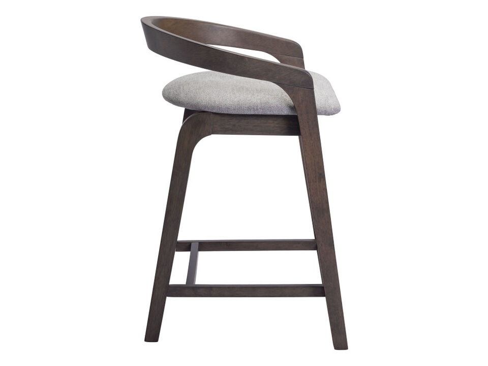 Troy Counter Stool (Set of 2) Dove Gray & Espresso