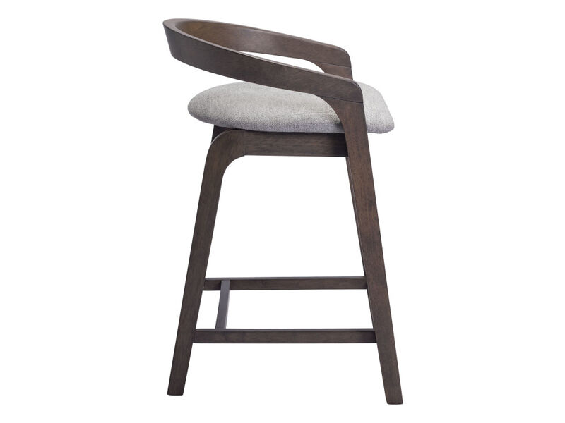 Troy Counter Stool (Set of 2) Dove Gray & Espresso image number 1