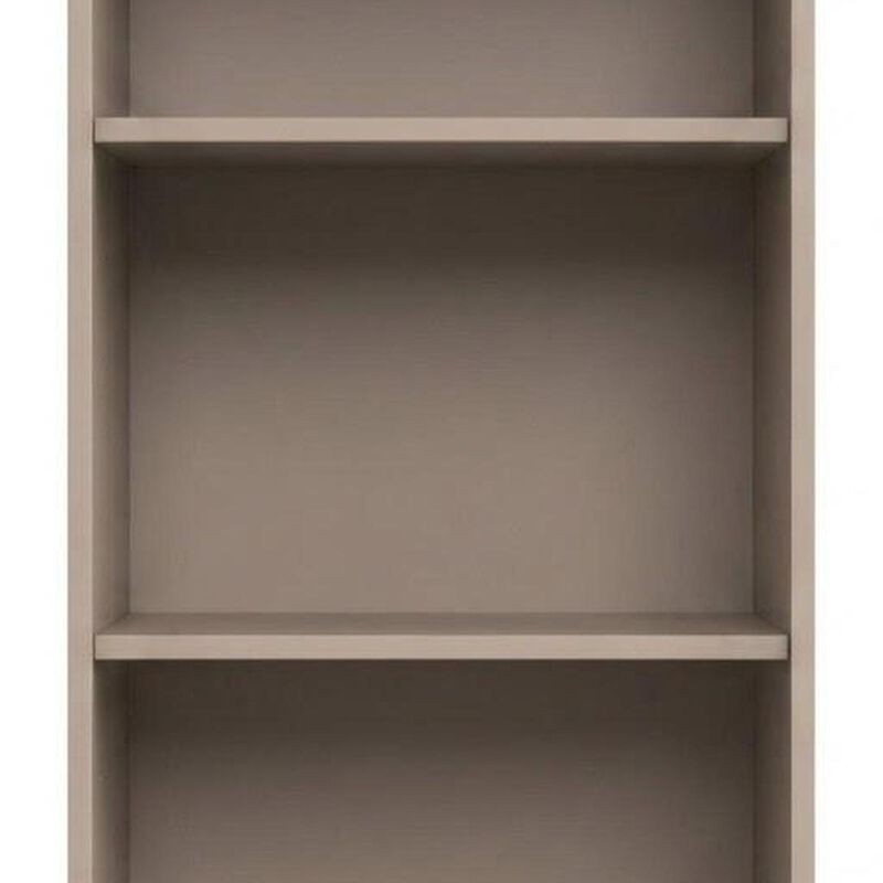HomeRoots Solid Wood Adjustable Three Tier Library Bookcase image number 3