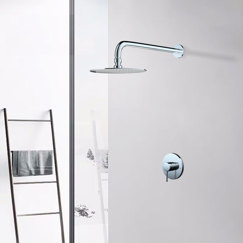 Wall Mounted Shower Faucet In Chrome(Valve Included)