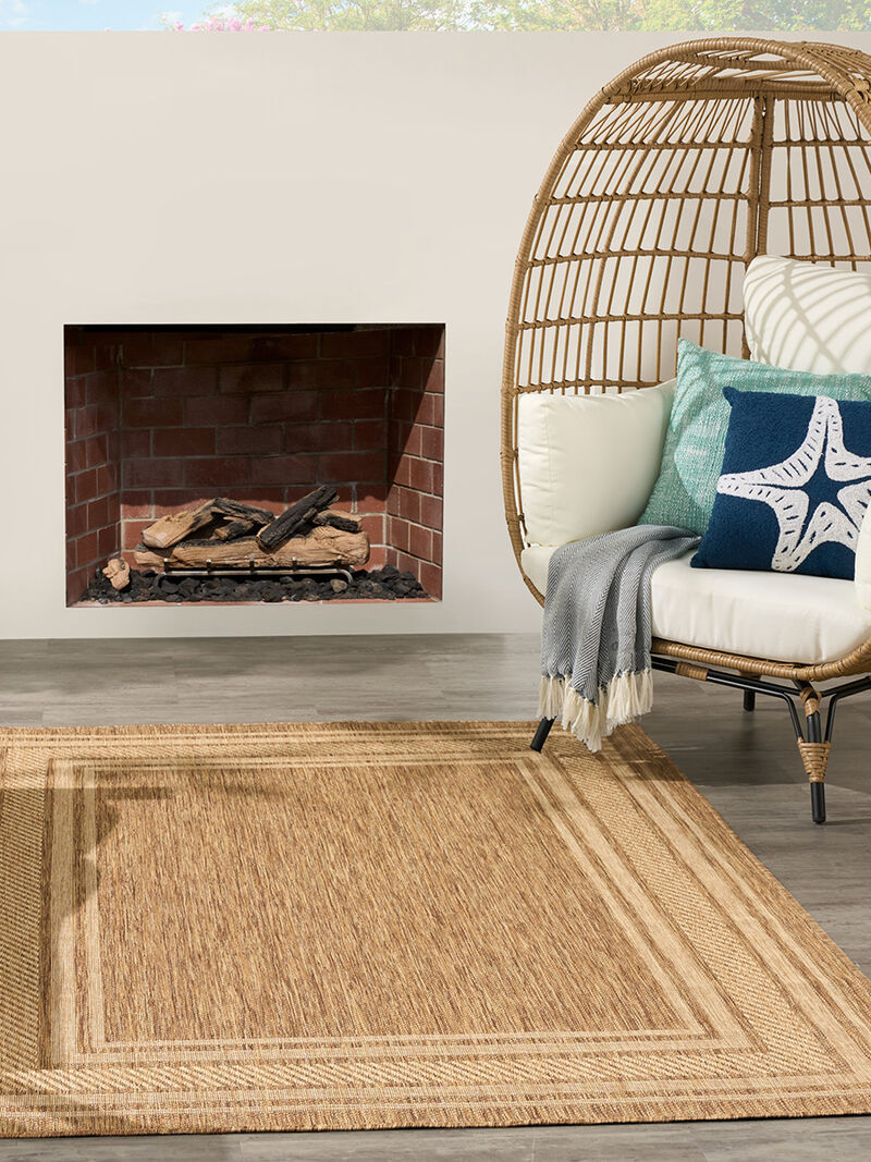 Horizon Indoor/Outdoor HOZ03 Natural 4' x 6' Rug