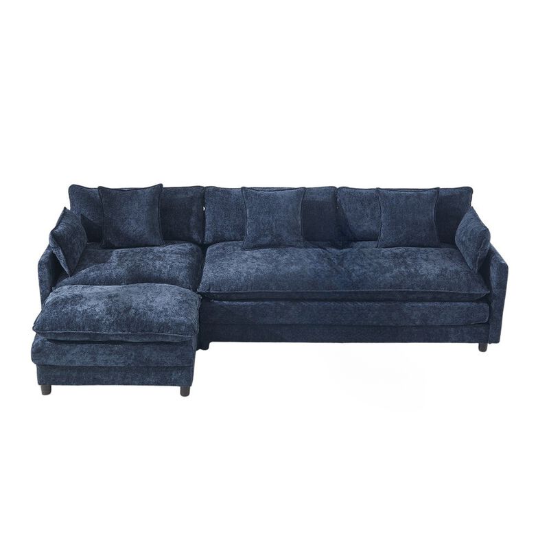 Envelor Modern L-Shaped Modular Chenille Sectional Sofa image number 0