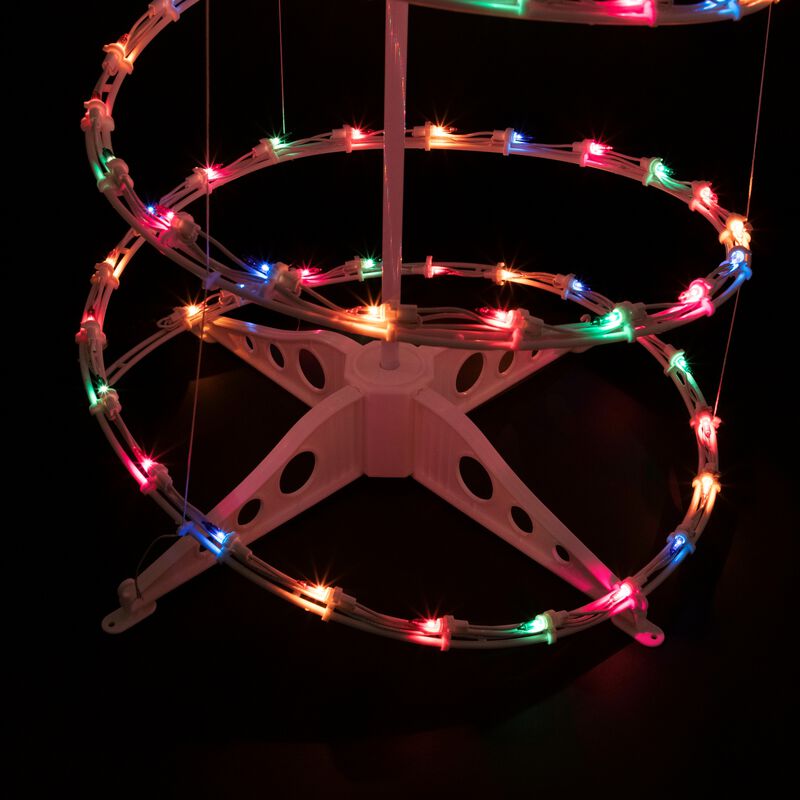 6' Pre-Lit Spiral Christmas Tree - Multi Color Lights image number 5