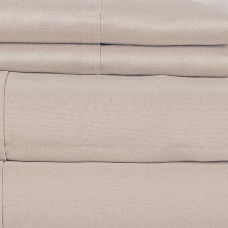 Castle Hill London 410 Thread Count Cotton Sateen Sheet Set Deep Pocket - King, Ash