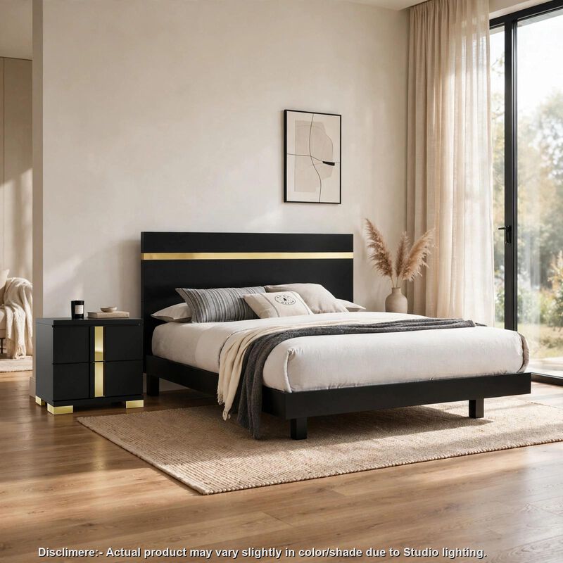 2pc Bedroom Set, Wood, Nightstand image number 1