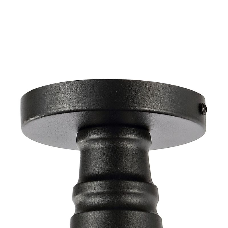 Camila Classic Industrial Indoor/Outdoor Iron LED Semi Flush Mount