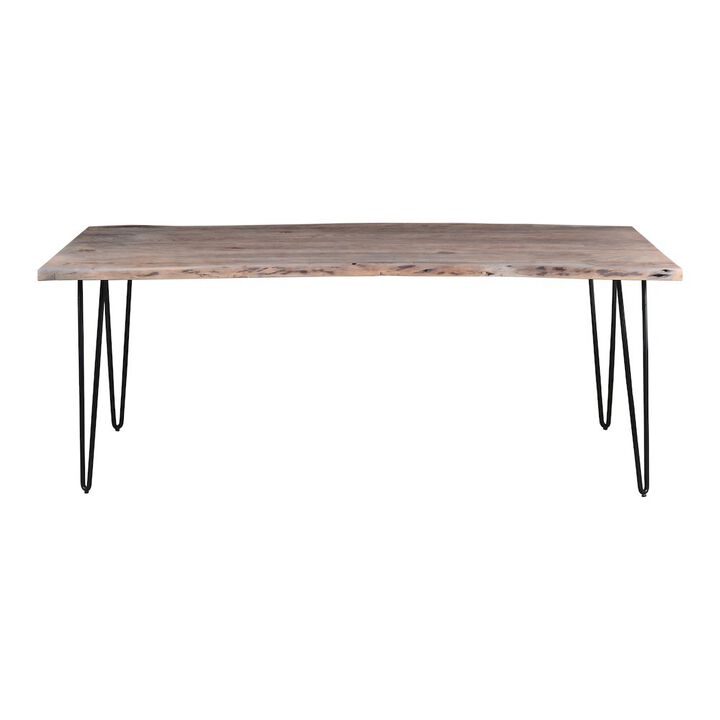 Jofran Nature's Edge Solid Acacia 79 Modern Live Edge Dining Table