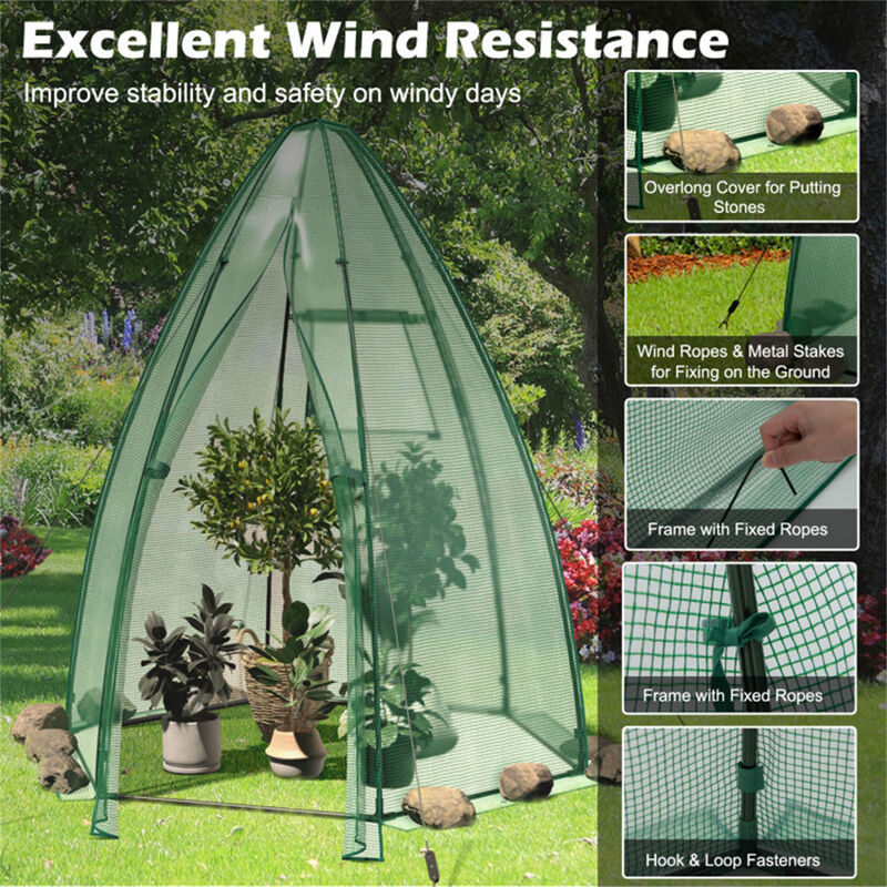 Portable Mini Greenhouse for Gardening Seedlings and Flowers