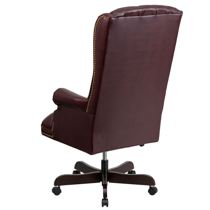 Turner High Back Traditional Fully Tufted LeatherSoft Executive Swivel Ergonomic Office Chair with Arms image number 4