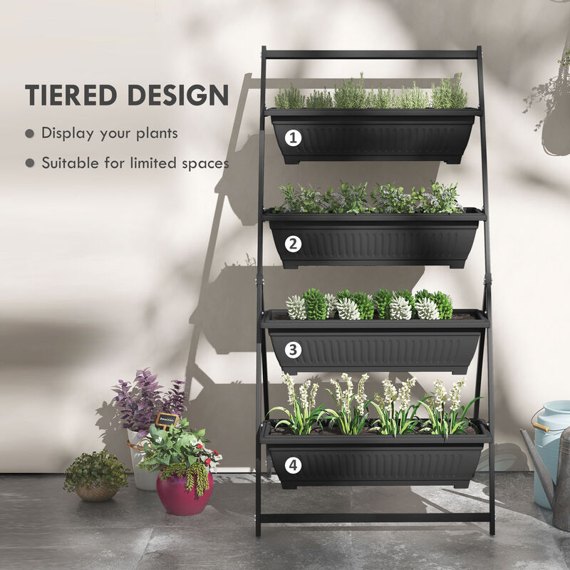 Hivvago 4-Tier Vertical Raised Garden Planter image number 3