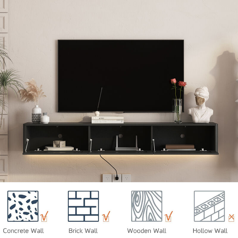 Ringru Floating TV Stand image number 5