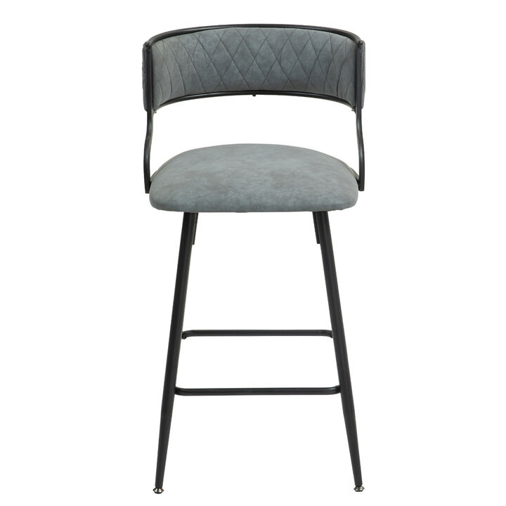 Streamdale 26" Counter Bar Stool with Powder-Coated Base (Gray)