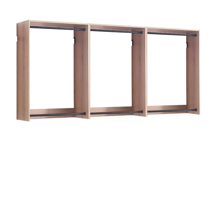 Devi Oak Freestanding Walk in Wood Closet System