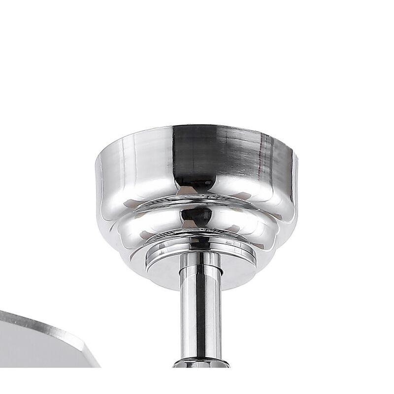 Kristie 3-Light Crystal/Metal Modern Glam Drum LED Ceiling Fan With Remote