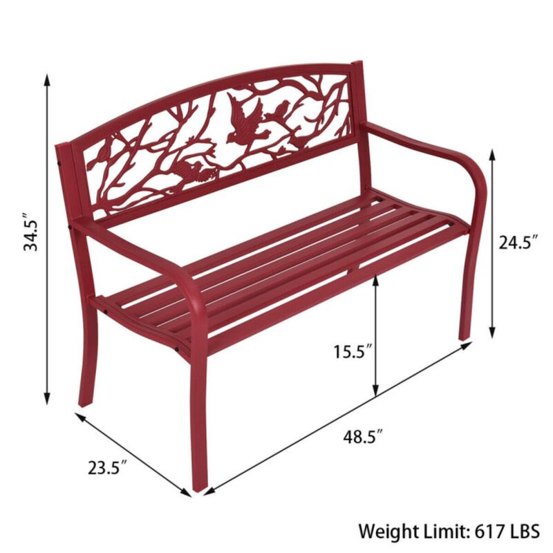 Hivvago Patio Garden Bench Park Yard Outdoor Furniture