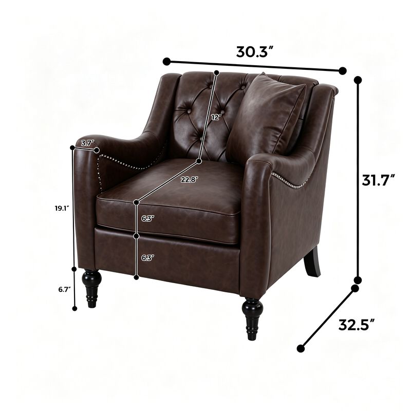 Feksno PU Leather Accent Chair image number 8