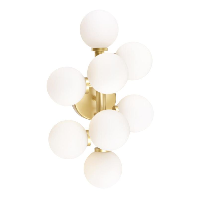 Arya 8 Light Wall Sconce With Satin Gold Finish