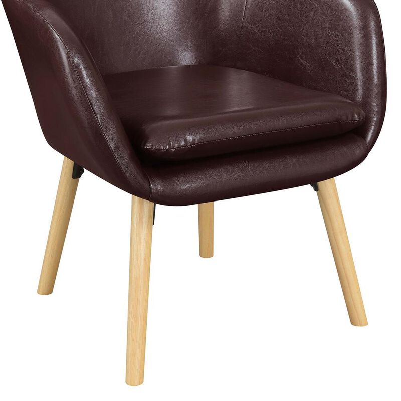 Convenience Concepts Take a Seat Charlotte Accent Chair, Espresso Faux Leather