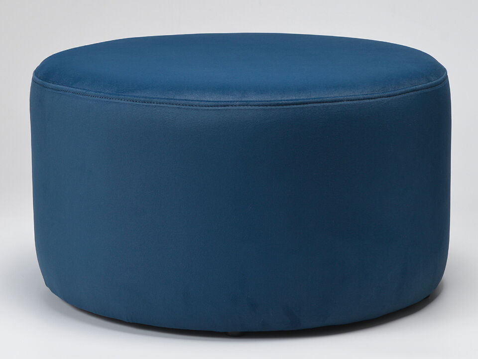 Elof 24in Wide Round Ottoman Footrest