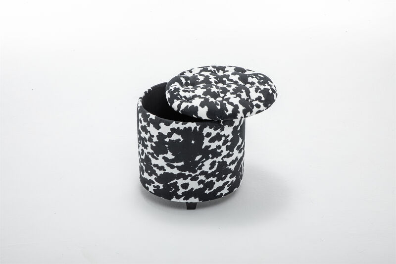 Round Storage Ottoman image number 3