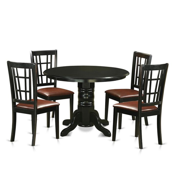 5 Pc small Kitchen Table set for 4-Dining Table and 4 Dining Chairs