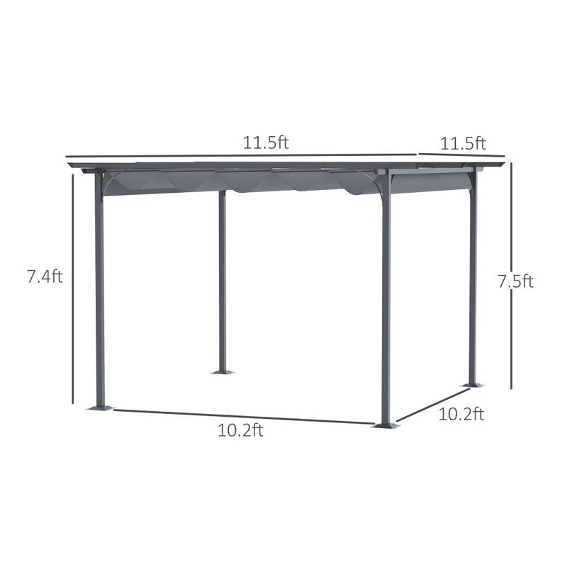 Hivvago 11.5x11.5 Metal Pergola Canopy for Backyard image number 2