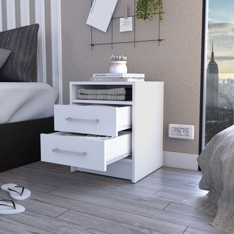 Streamdale Rowley 2-Drawer 1-Shelf Rectangle Nightstand image number 4