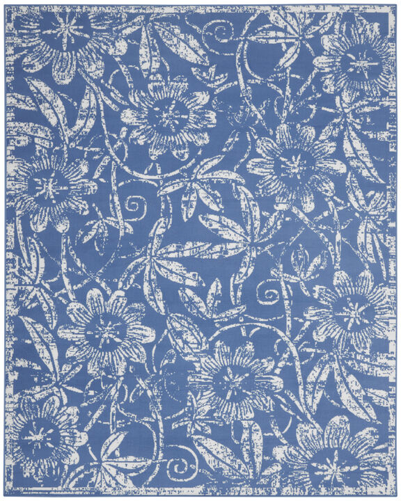 HomeRoots Floral Distressed Area Rug