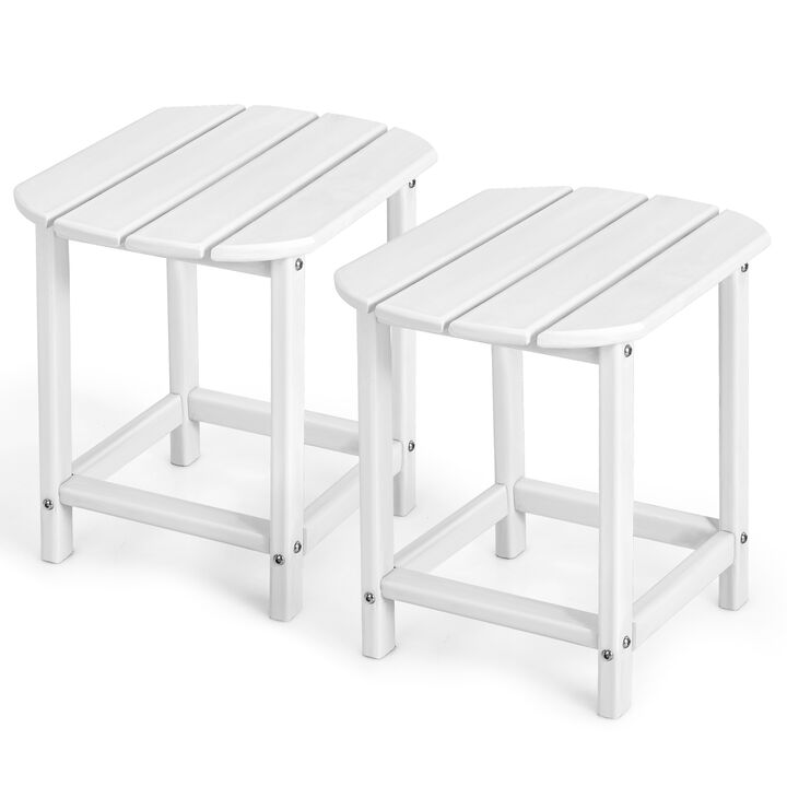 2-Pieces Adirondack Outdoor Side Table for Patio and Garden