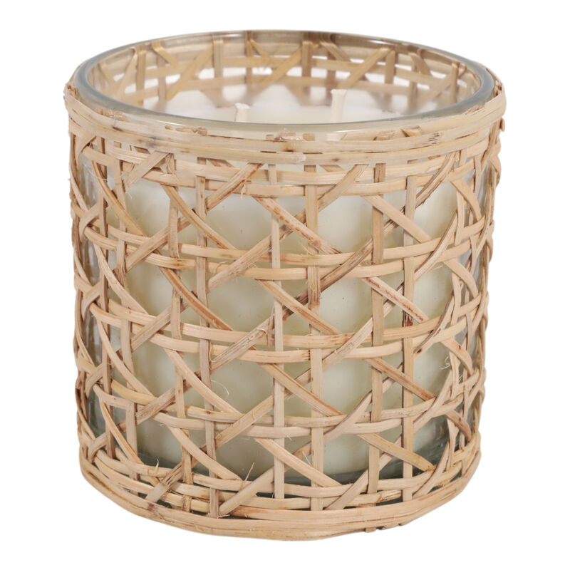 Jasmine Rattan On Glass Candle image number 1