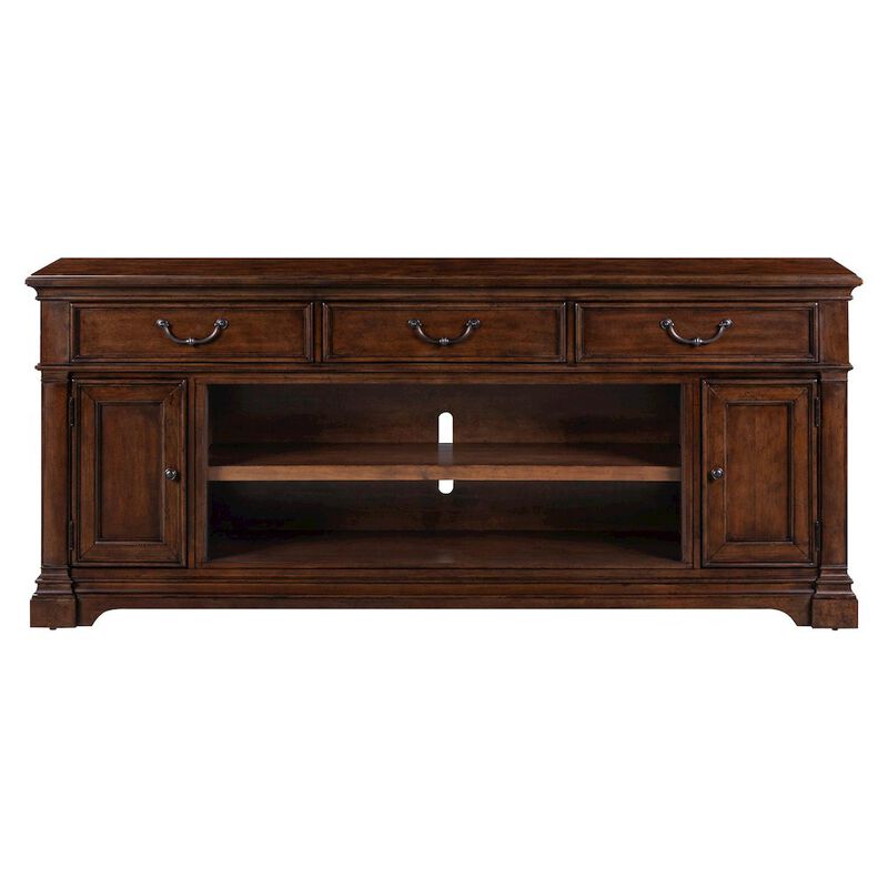 Liberty Furniture Arden Road 84 Inch TV Console for Living Room  - Satin Cherry image number 0