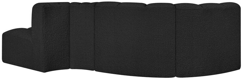 Meridian Furniture Arc Black Boucle Fabric Modular Sofa image number 2
