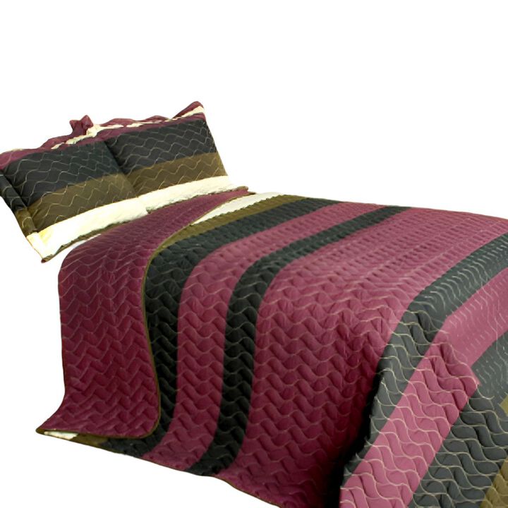Full Queen Angels Walk on Through 3 Piece Patchwork Quilt Bedding Set
