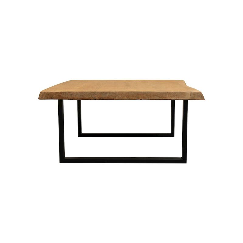 Alex Hamilton Sycamore Solid Wood Live Edge Square Coffee Table in Natural