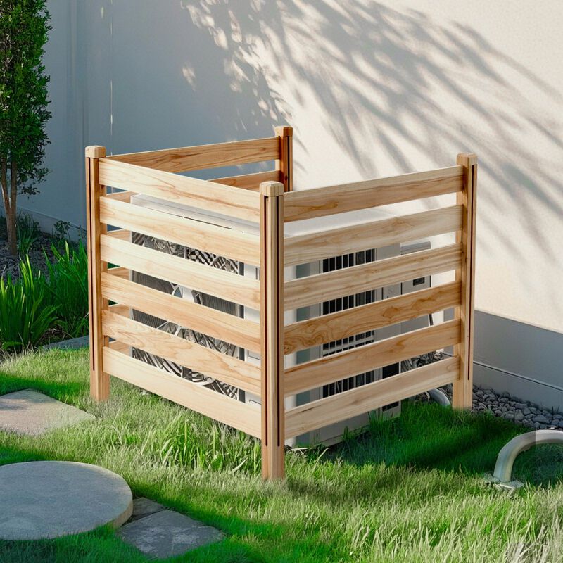 Wooden Privacy Fence Panel for AC Unit, Pool Equipment, Trash Can Cover image number 1