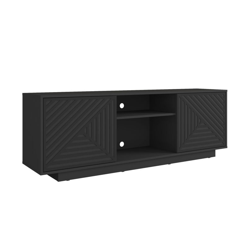 Streamdale Modern TV Stand For TVs Up To 70'', Black image number 5