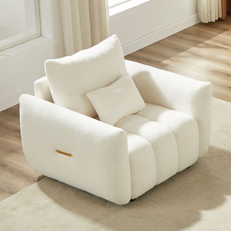 Merax Modern Lounge Chair, Upholstered with One Pillow for Apartment image number 1