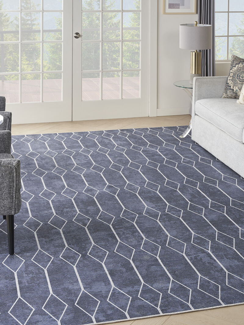 Machine Washable Series 1 SR107 Navy 9'2" x 12' Rug