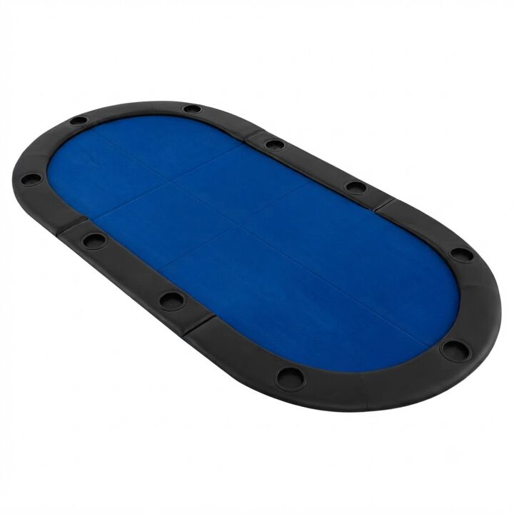 10 Player Portable Poker Table Top with Foldable Design and Padded Surface