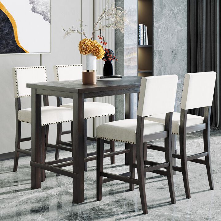 Moprub 5‑Piece Counter Height Dining Set