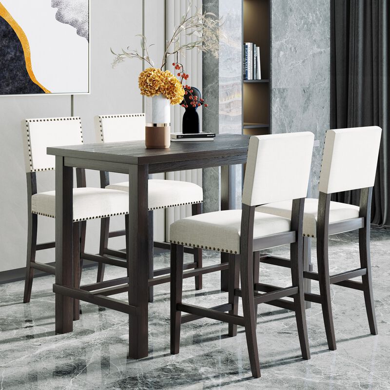 Moprub 5‑Piece Counter Height Dining Set image number 1
