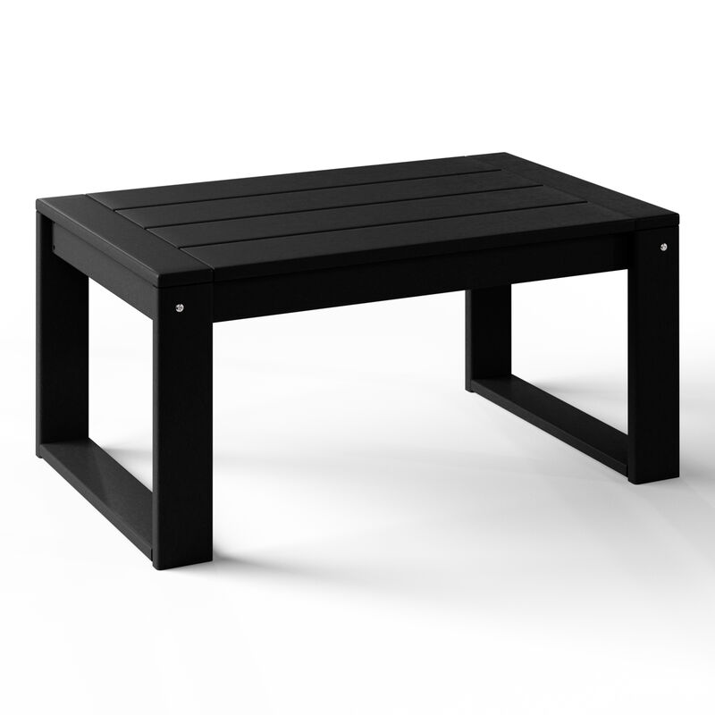 WestinTrends Modern Outdoor HDPE Rectangle Patio Coffee Table