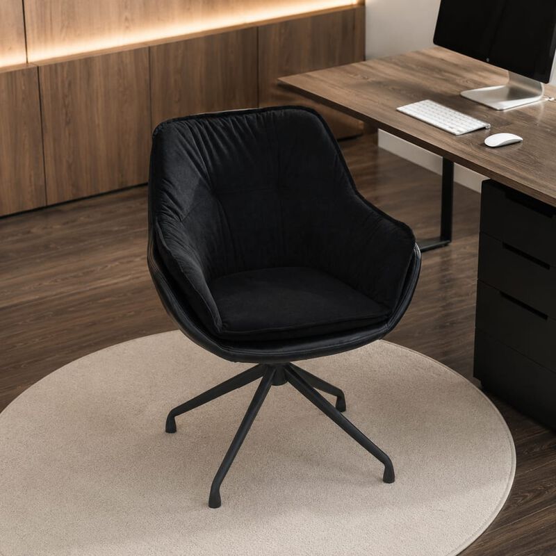 GOODSILO Ergonomic High Back Faux Leather Office Chair with Adjustable Height, 360&deg; Swivel and Soft Padding for All-Day Comfort image number 2
