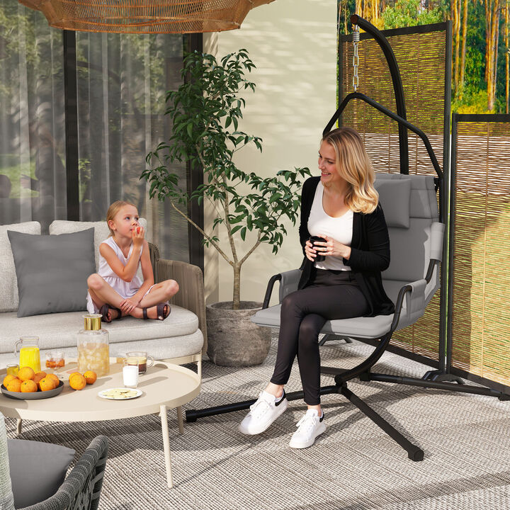 Hivvago Hammock Chair with Stand & Cushion
