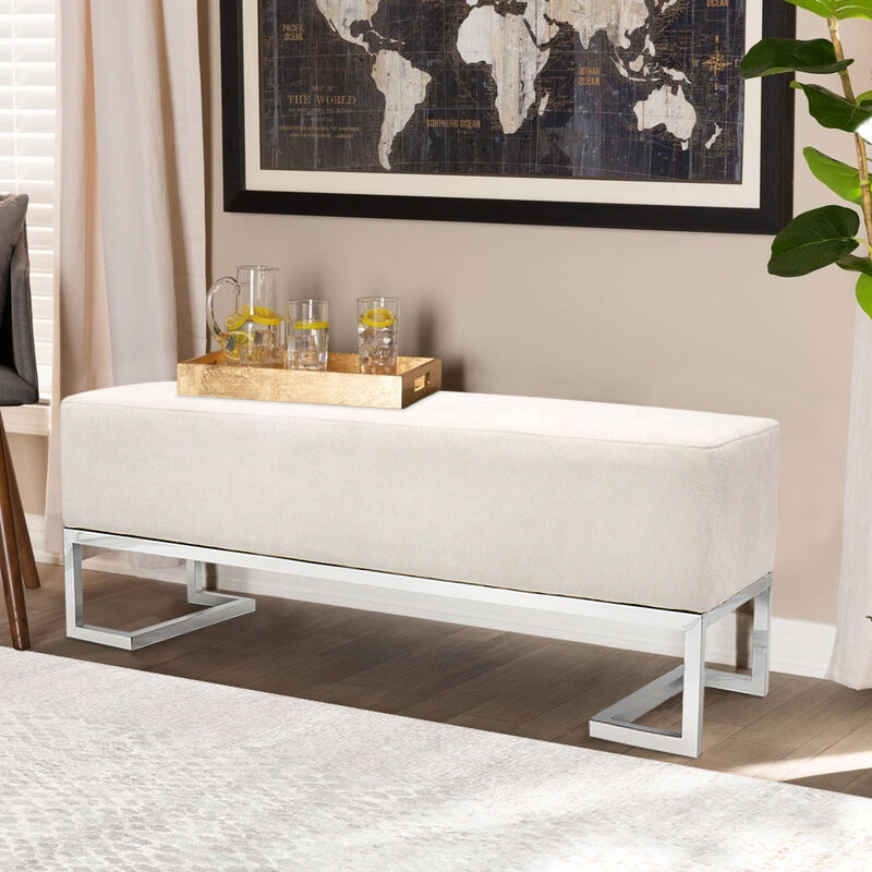 Pasargad Home Luxe Upholstered Bench image number 1